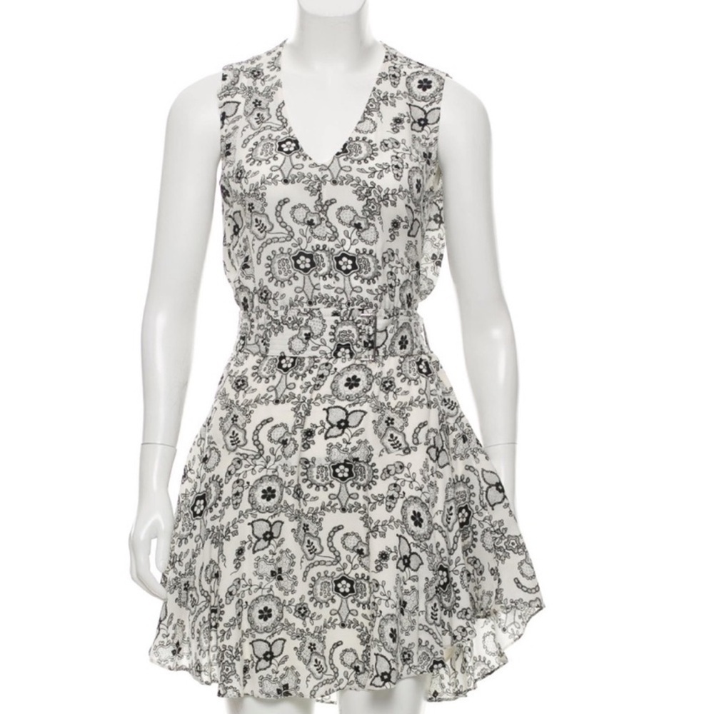 ALC print belted dress